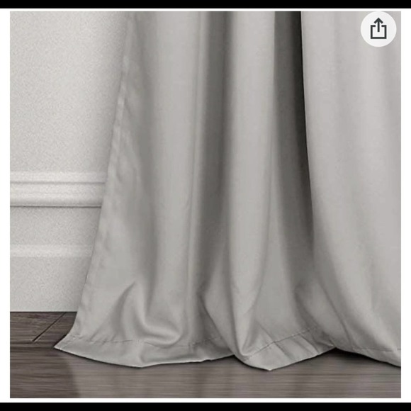 Insulated Grommet blackout curtains 52" x 95" Gray - Picture 3 of 5